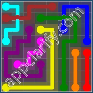 Flow Free: Bridges Rainbow Pack Level 108 Solutions