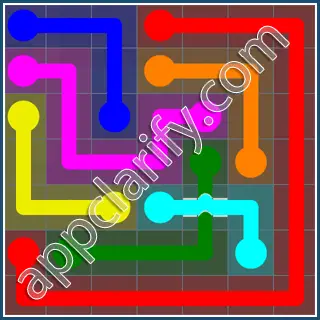 Flow Free: Bridges Rainbow Pack Level 15 Solutions