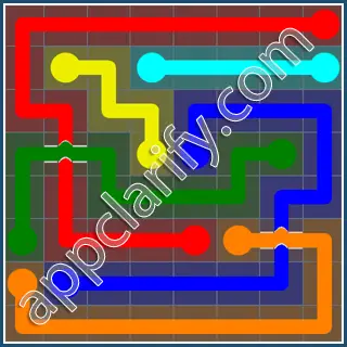 Flow Free: Bridges Rainbow Pack Level 22 Solutions