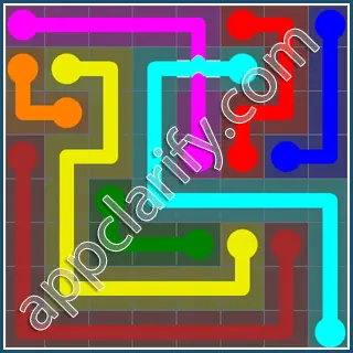 Flow Free: Bridges Rainbow Pack Level 28 Solutions