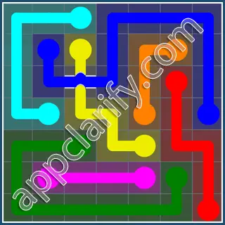 Flow Free: Bridges Rainbow Pack Level 3 Solutions