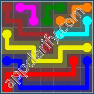 Flow Free: Bridges Rainbow Pack Level 39 Solutions