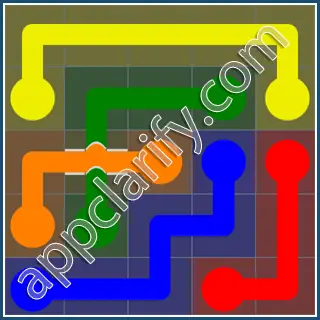 Flow Free: Bridges Rainbow Pack Level 41 Solutions
