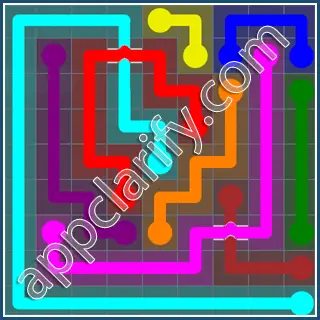 Flow Free: Bridges Rainbow Pack Level 45 Solutions