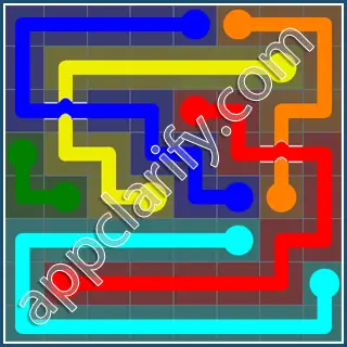 Flow Free: Bridges Rainbow Pack Level 46 Solutions