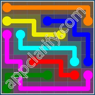 Flow Free: Bridges Rainbow Pack Level 47 Solutions