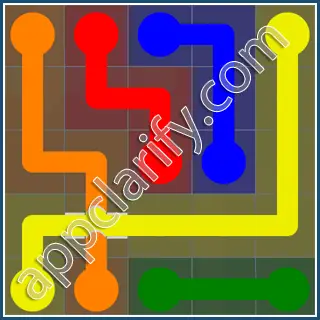 Flow Free: Bridges Rainbow Pack Level 57 Solutions