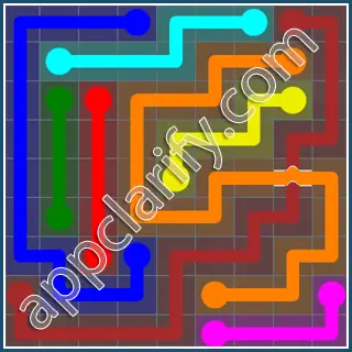 Flow Free: Bridges Rainbow Pack Level 61 Solutions