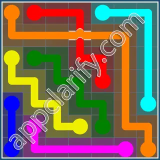 Flow Free: Bridges Rainbow Pack Level 63 Solutions