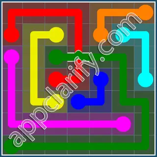 Flow Free: Bridges Rainbow Pack Level 71 Solutions