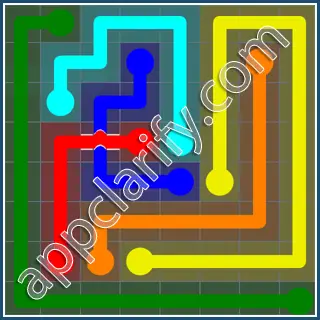 Flow Free: Bridges Rainbow Pack Level 84 Solutions