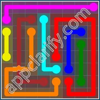 Flow Free: Bridges Rainbow Pack Level 92 Solutions