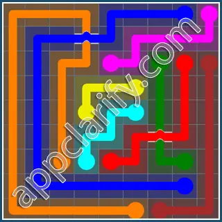 Flow Free: Bridges Rainbow Pack Level 93 Solutions