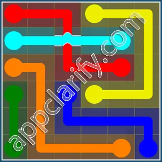 Flow Free: Bridges Starter Pack 6x6 Level 40 Solutions