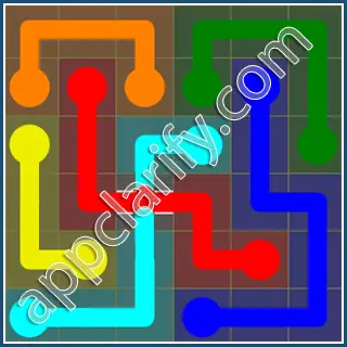 Flow Free: Bridges Starter Pack 6x6 Level 44 Solutions