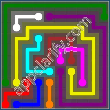 Flow Free: Bridges Yellow Pack 10x10 Level 3 Solutions