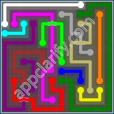 Flow Free: Bridges Yellow Pack 12x12 Level 16 Solutions