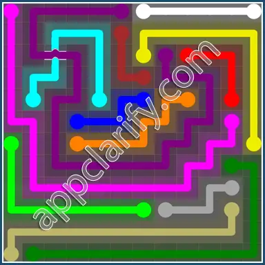 Flow Free: Bridges Yellow Pack 12x12 Level 23 Solutions