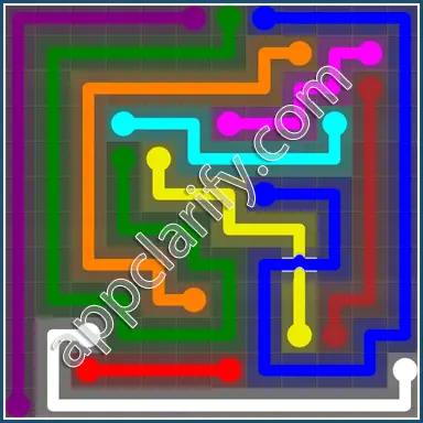 Flow Free: Bridges Yellow Pack 12x12 Level 4 Solutions