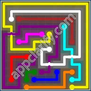 Flow Free: Bridges Yellow Pack 12x12 Level 7 Solutions