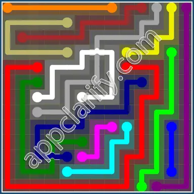 Flow Free: Bridges Yellow Pack 13x13 Level 19 Solutions