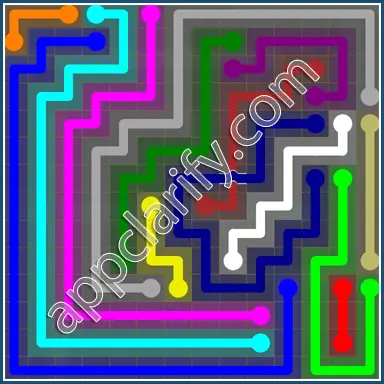 Flow Free: Bridges Yellow Pack 14x14 Level 10 Solutions