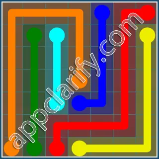 Flow Free Interval Pack Level 77 Solutions