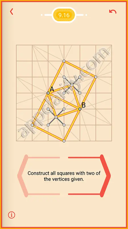 Pythagorea Very Hard Level 9.16 Solution