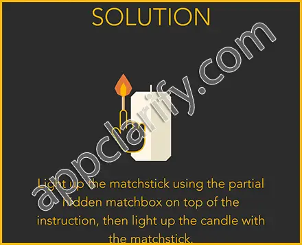 Tricky Test 2: Think Outside - Light up the candle Walkthrough