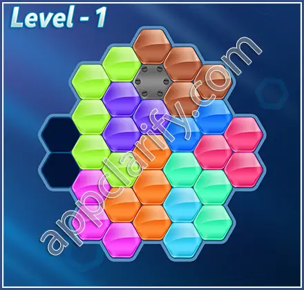 Block! Hexa Puzzle Hero Level 1 Solution