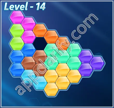 Block! Hexa Puzzle Hero Level 14 Solution