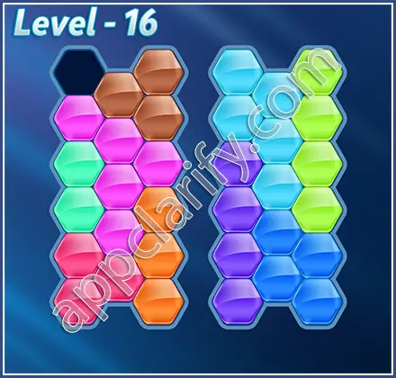 Block! Hexa Puzzle Hero Level 16 Solution