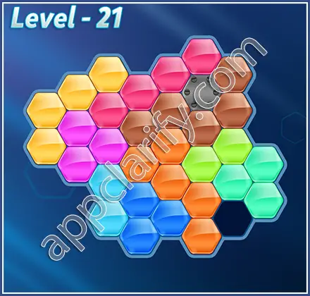 Block! Hexa Puzzle Hero Level 21 Solution