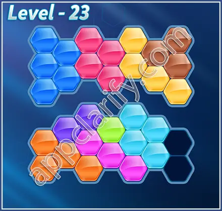 Block! Hexa Puzzle Hero Level 23 Solution