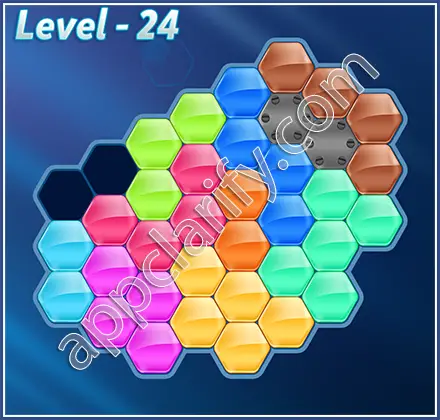Block! Hexa Puzzle Hero Level 24 Solution