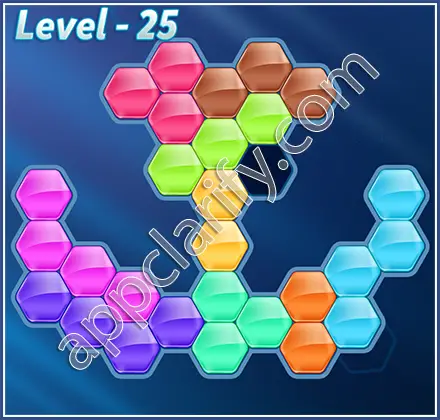 Block! Hexa Puzzle Hero Level 25 Solution