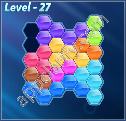 Block! Hexa Puzzle Hero Level 27 Solution