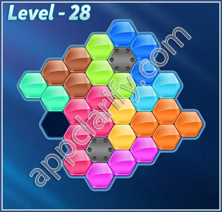 Block! Hexa Puzzle Hero Level 28 Solution