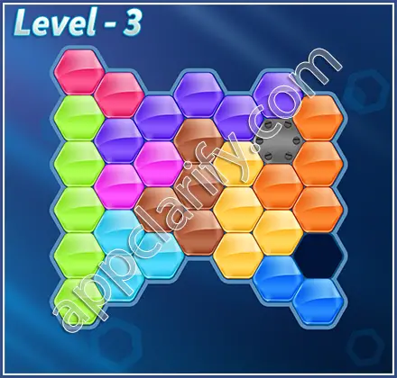 Block! Hexa Puzzle Hero Level 3 Solution