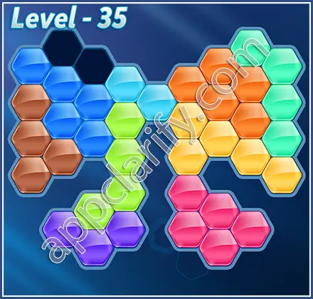Block! Hexa Puzzle Hero Level 35 Solution