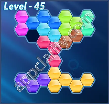 Block! Hexa Puzzle Hero Level 45 Solution