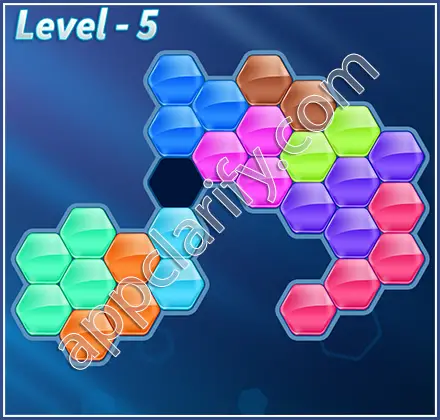 Block! Hexa Puzzle Hero Level 5 Solution