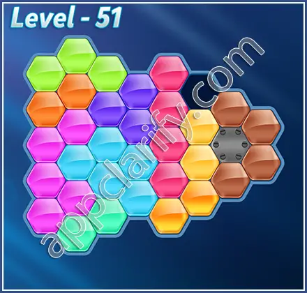 Block! Hexa Puzzle Hero Level 51 Solution