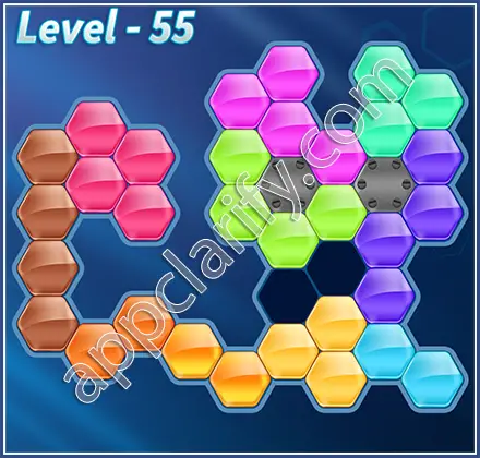 Block! Hexa Puzzle Hero Level 55 Solution