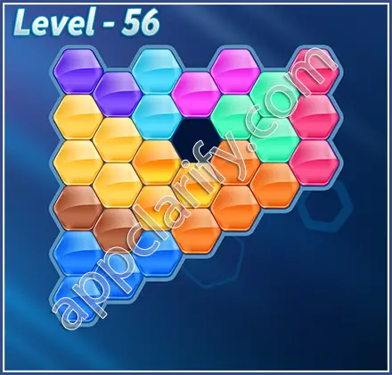 Block! Hexa Puzzle Hero Level 56 Solution