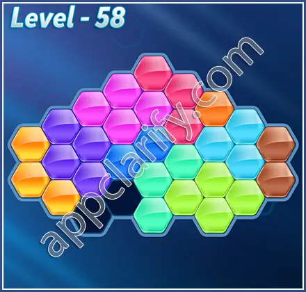 Block! Hexa Puzzle Hero Level 58 Solution