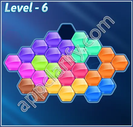 Block! Hexa Puzzle Hero Level 6 Solution