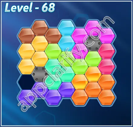 Block! Hexa Puzzle Hero Level 68 Solution
