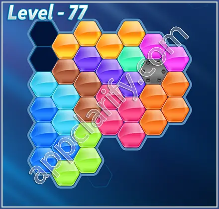 Block! Hexa Puzzle Hero Level 77 Solution