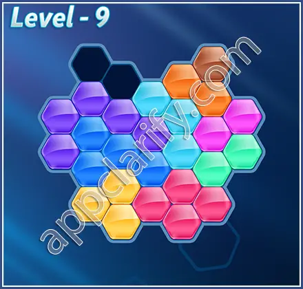 Block! Hexa Puzzle Hero Level 9 Solution